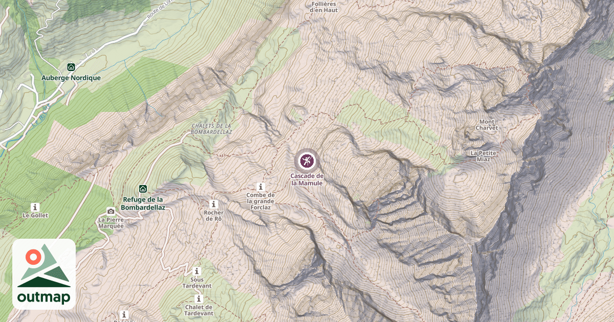 Map of Cascade de la Mamule