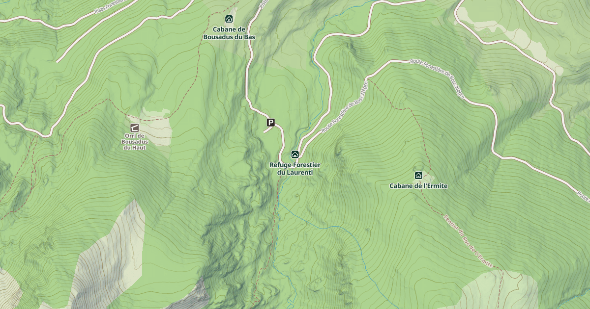 Map preview of Refuge Forestier du Laurenti