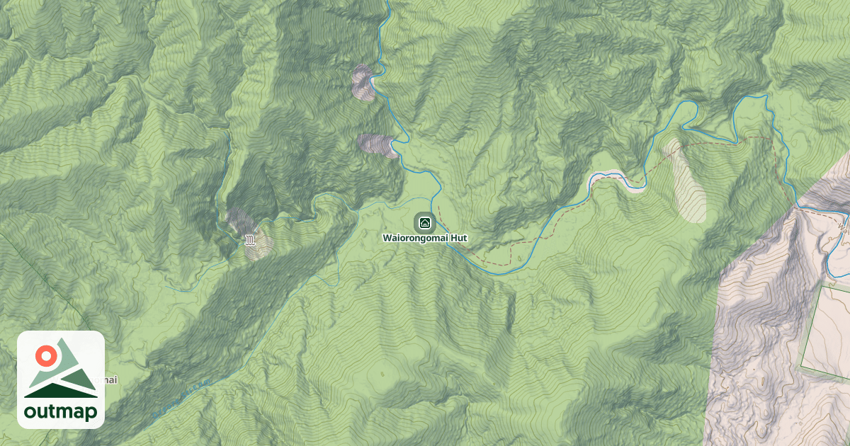 Map of Waiorongomai Hut