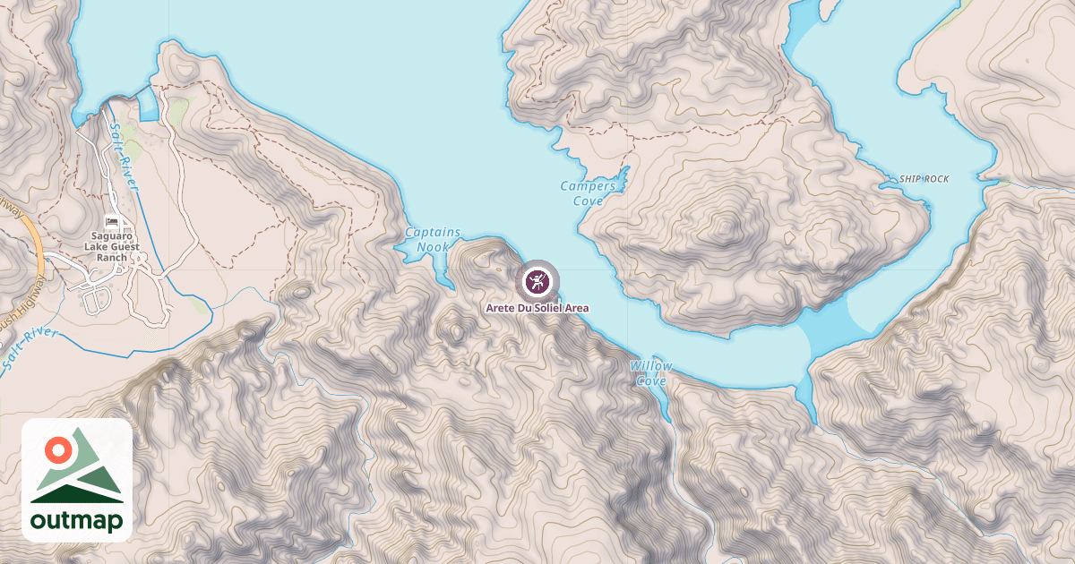 Map of Arete Du Soliel Area