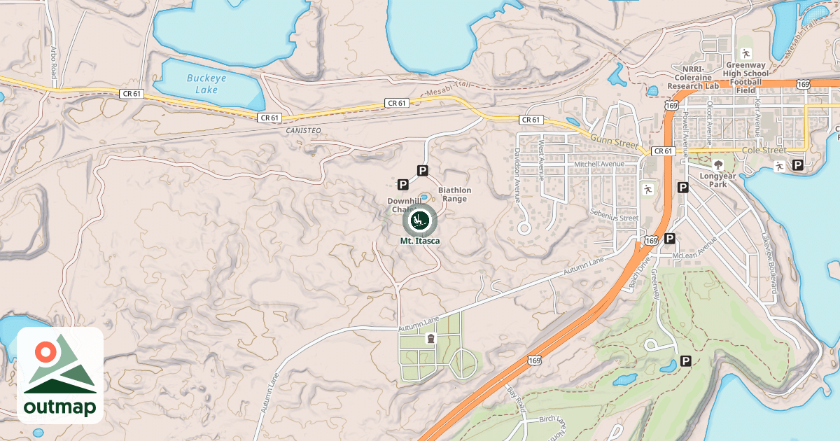 Map of Mt. Itasca