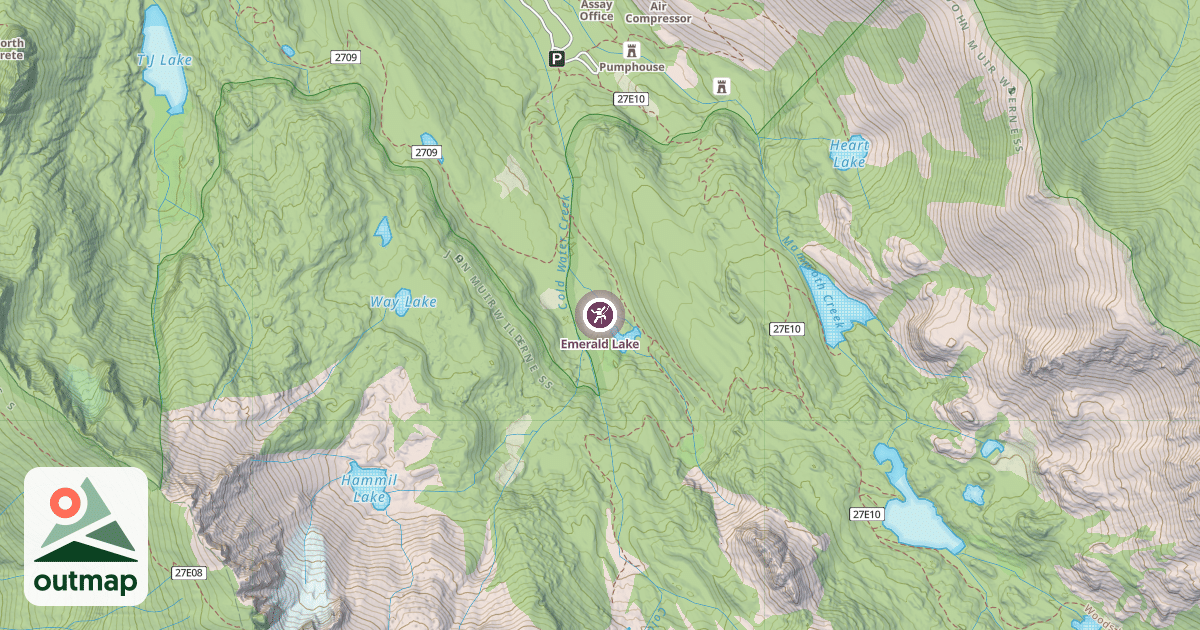 Map of Emerald Lake