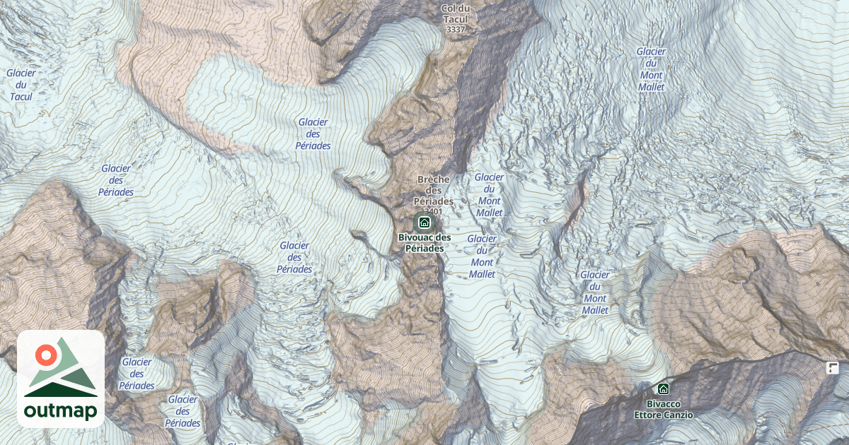 Map of Bivouac des Périades