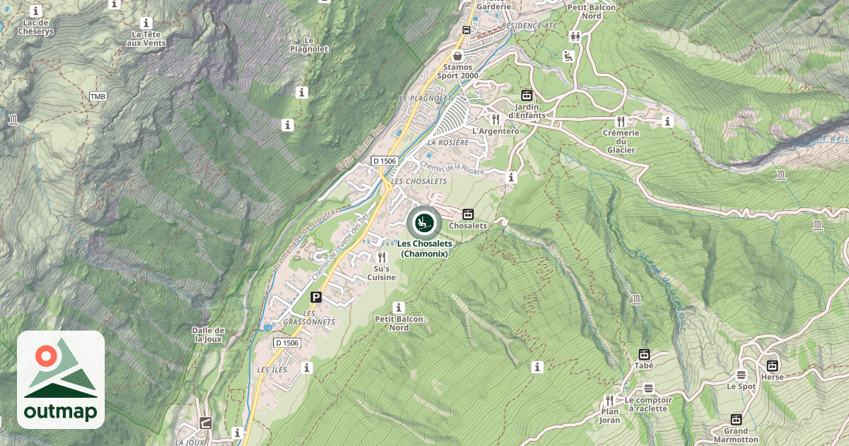 Map of Les Chosalets (Chamonix)