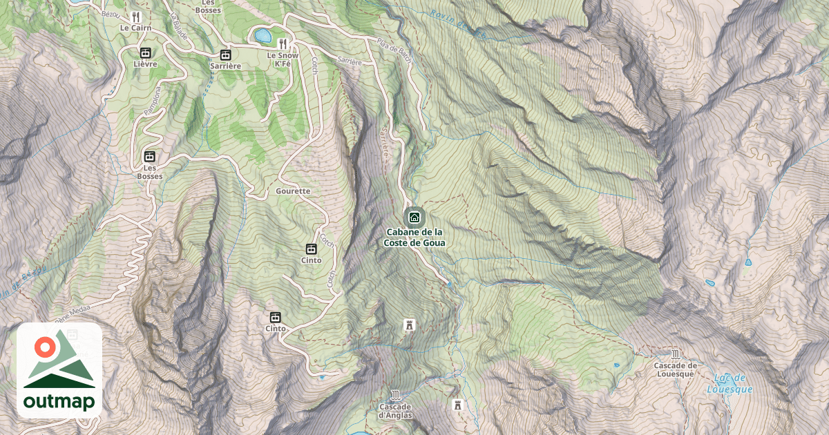Map of Cabane de la Coste de Goua