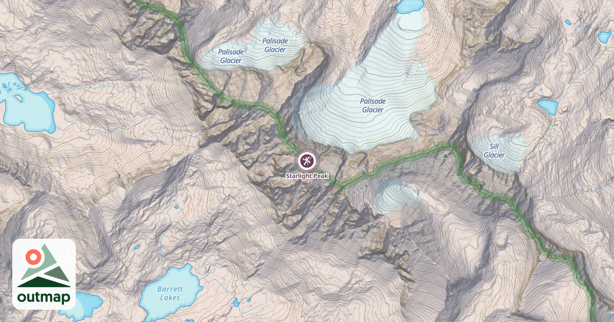 Map of Starlight Peak
