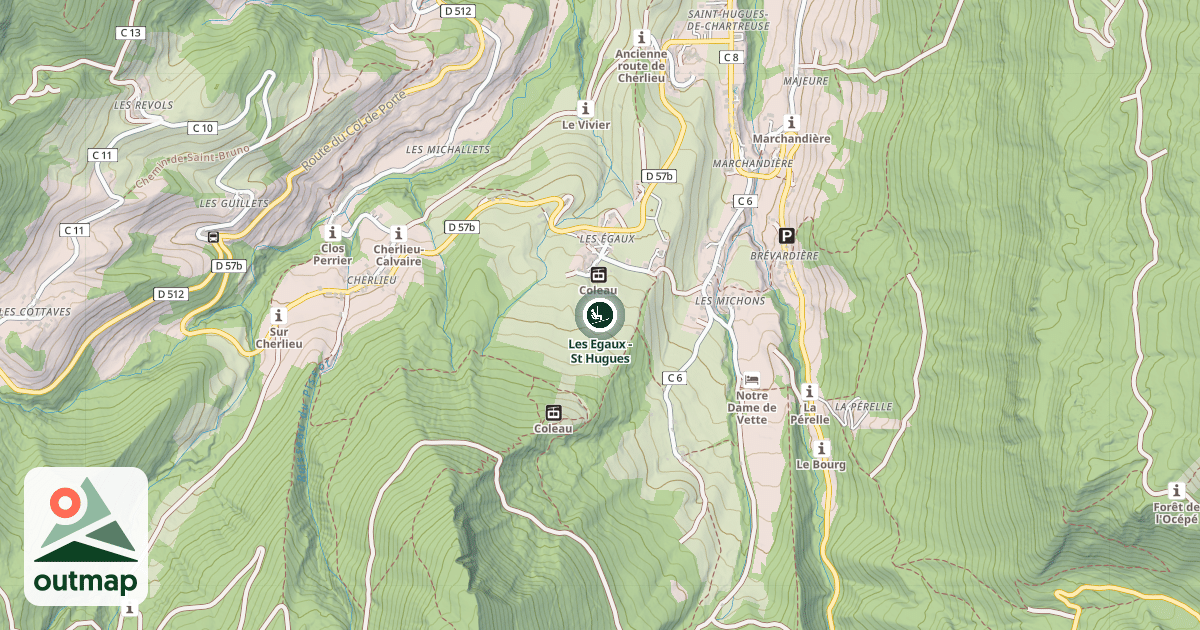 Map of Les Egaux - St Hugues