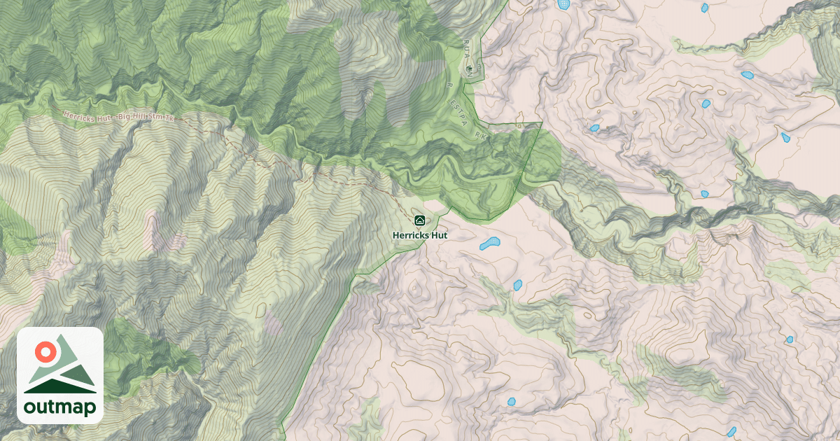 Map of Herricks Hut