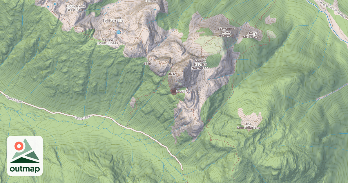 Map of South Face
