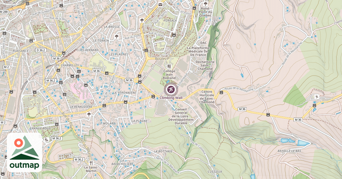 Map of Climbing Wall