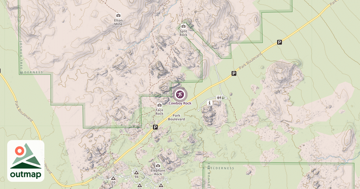 Map of Cowboy Rock