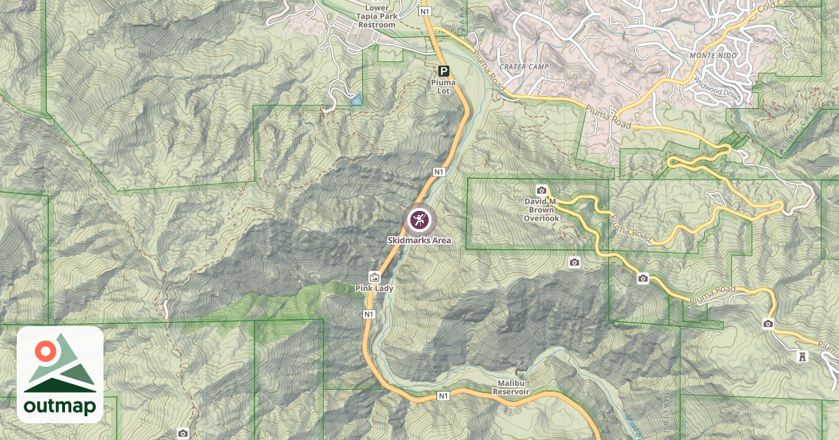 Map of Skidmarks Area