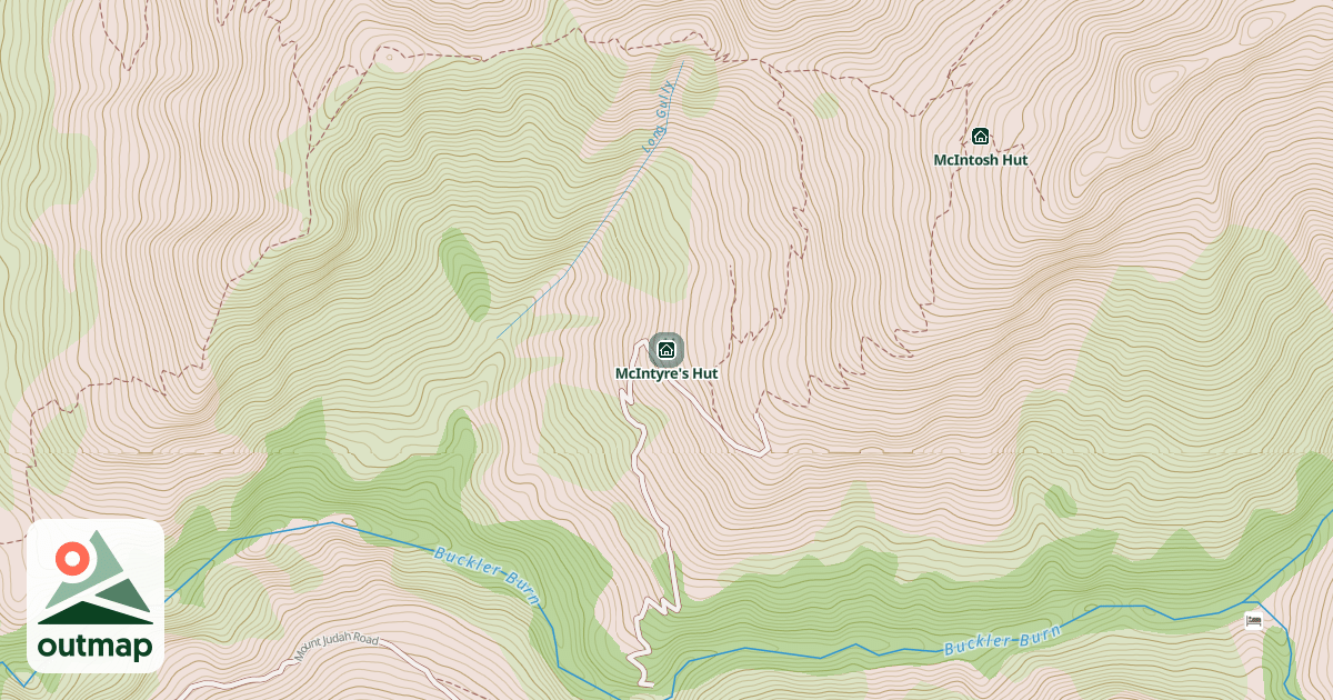 Map of McIntyre's Hut