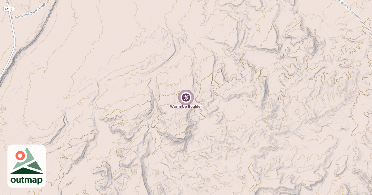 Map of Warm Up Boulder