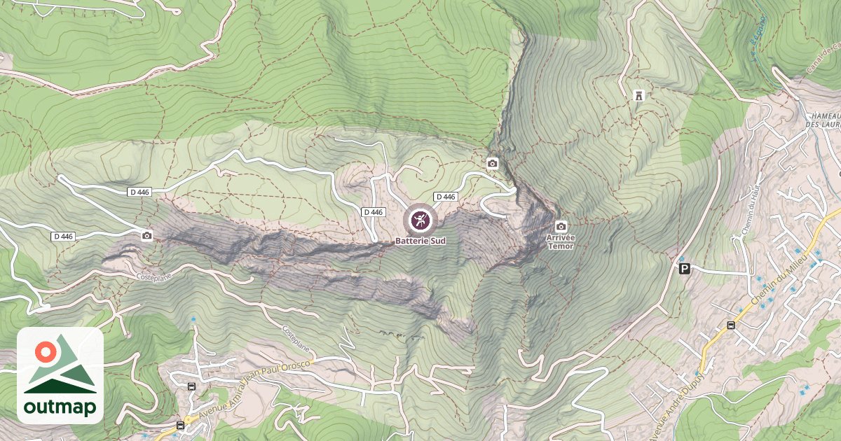 Map of Batterie Sud