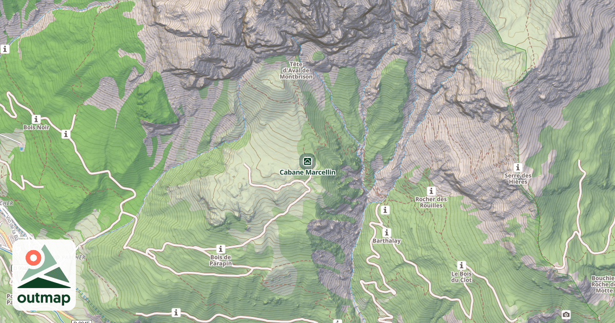 Map of Cabane Marcellin