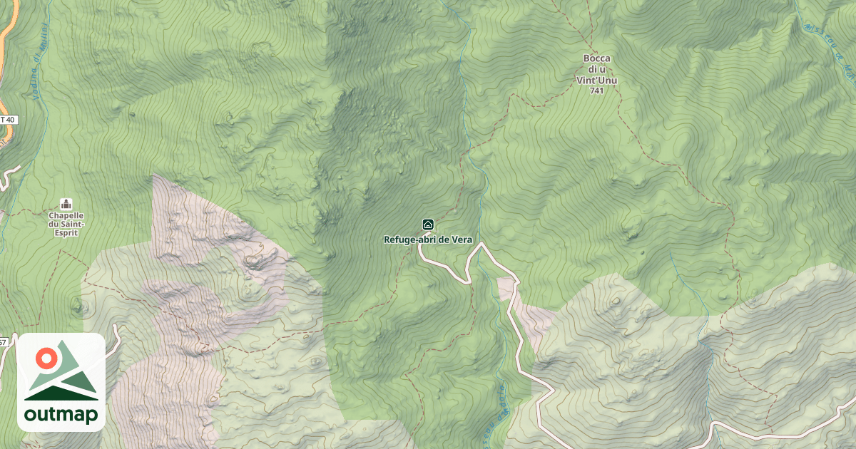 Map of Refuge-abri de Vera
