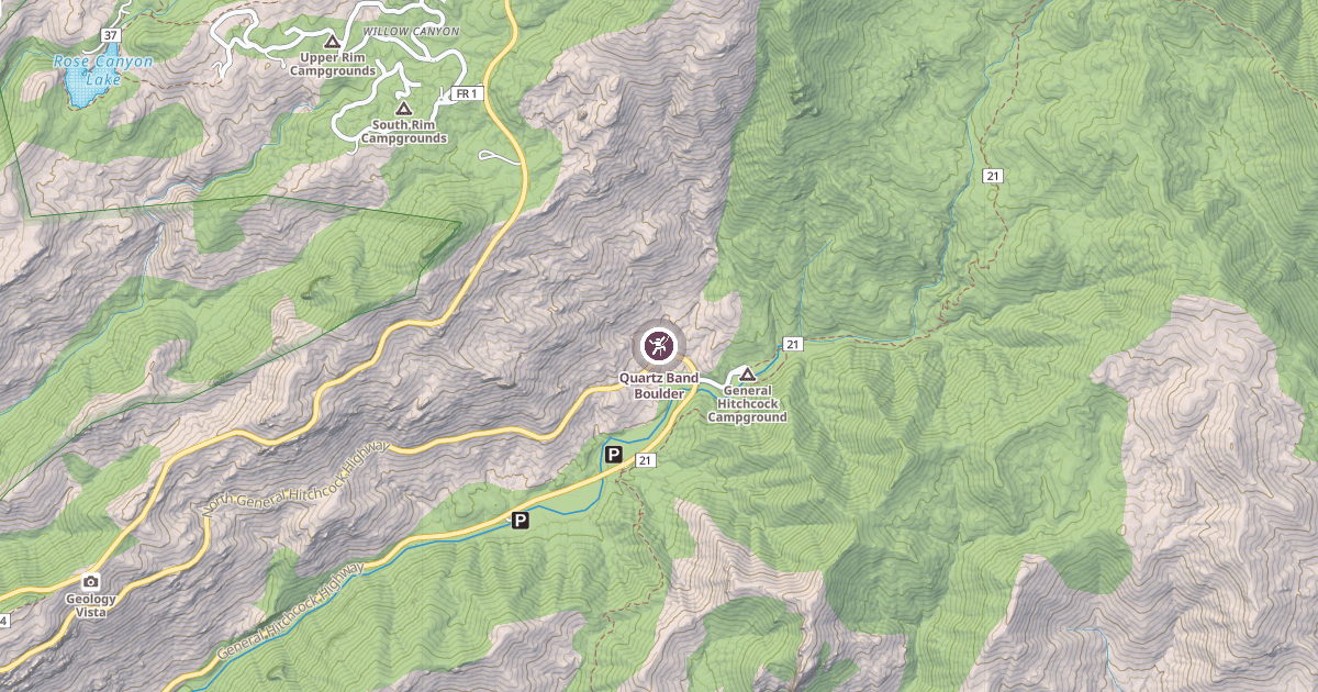 Map preview of Quartz Band Boulder