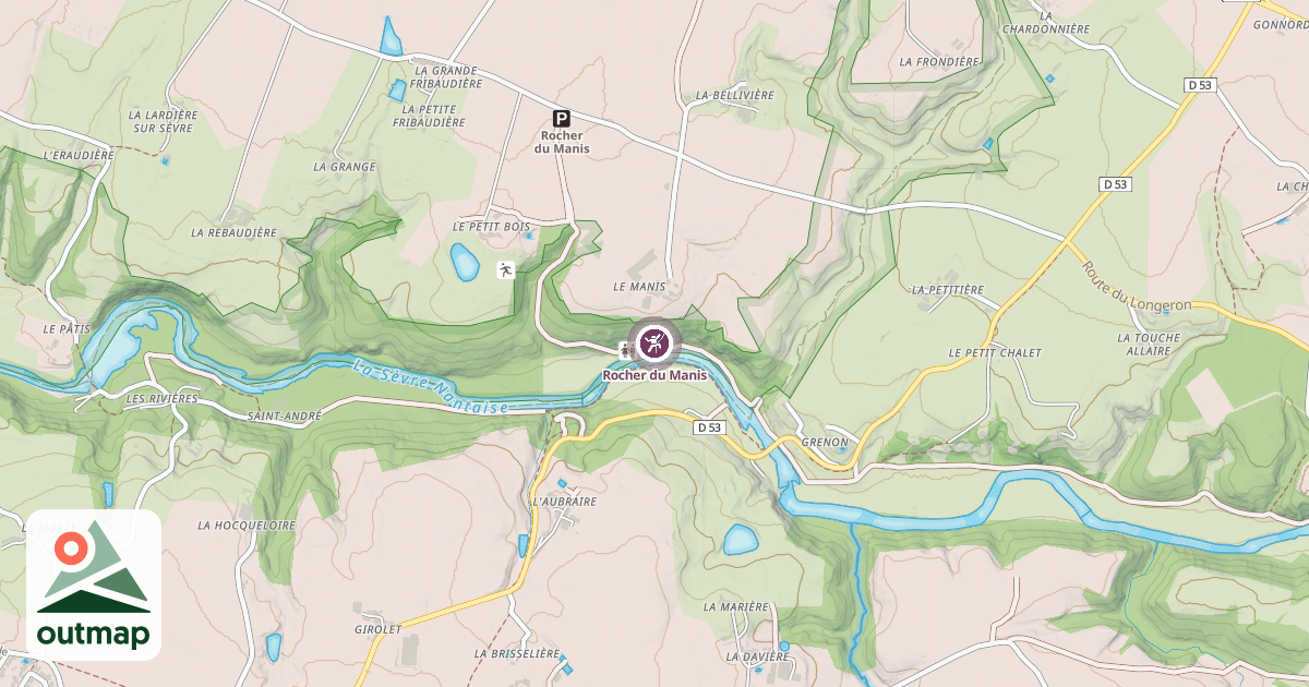 Map of Rocher du Manis