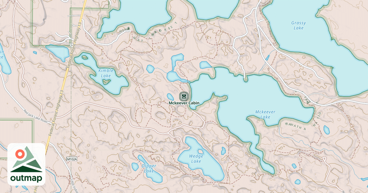 Map of Mckeever Cabin