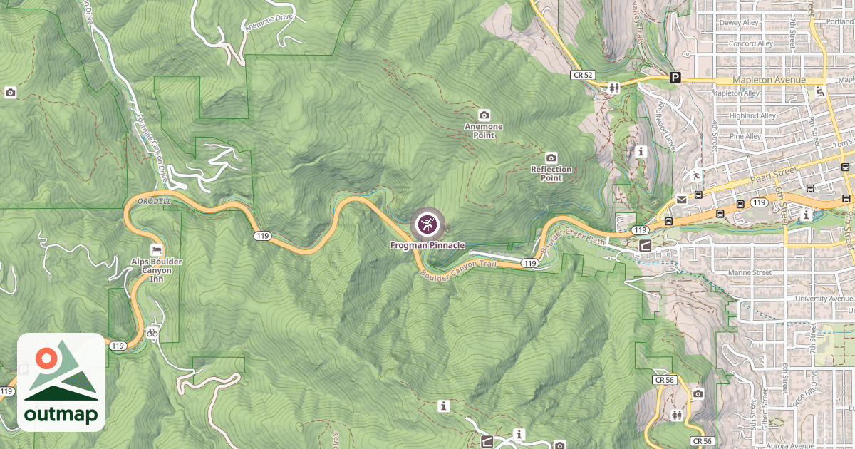 Map of Frogman Pinnacle