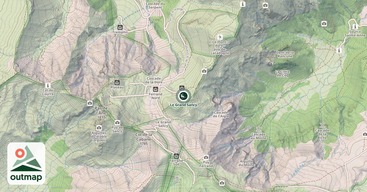 Map of Le Grand Sancy