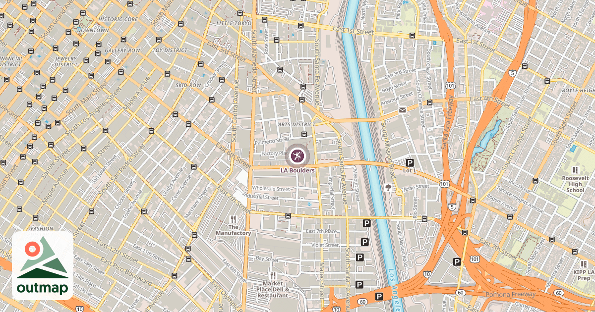 Map of LA Boulders