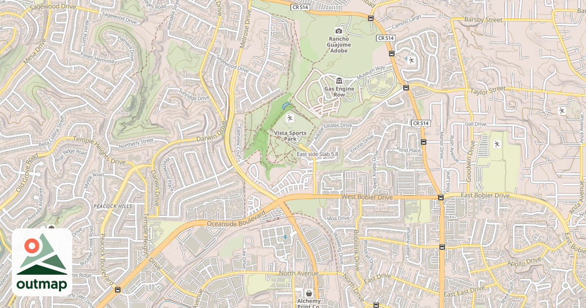 Map of East side Slab