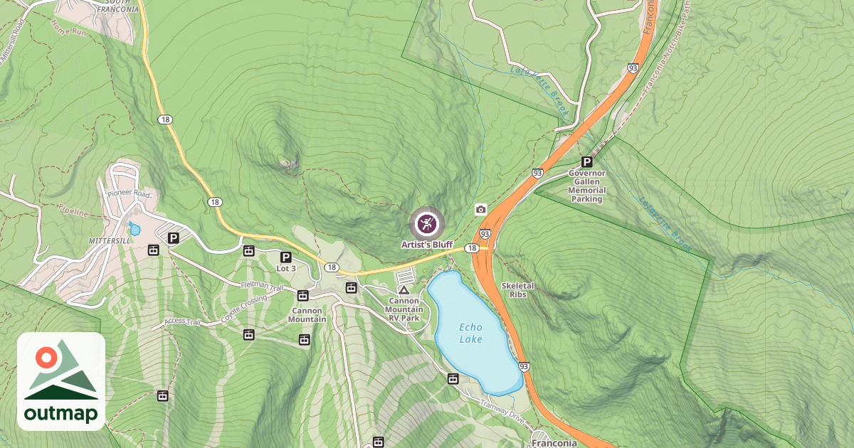 Map of Artist's Bluff