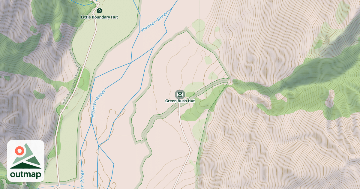 Map of Green Bush Hut