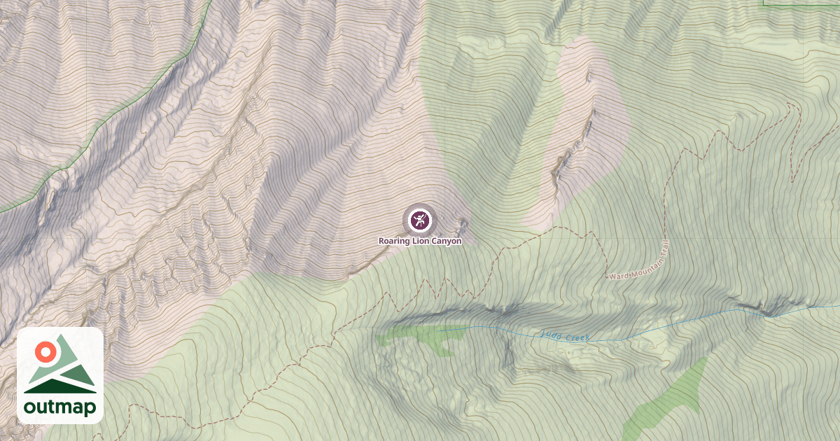 Map of Roaring Lion Canyon