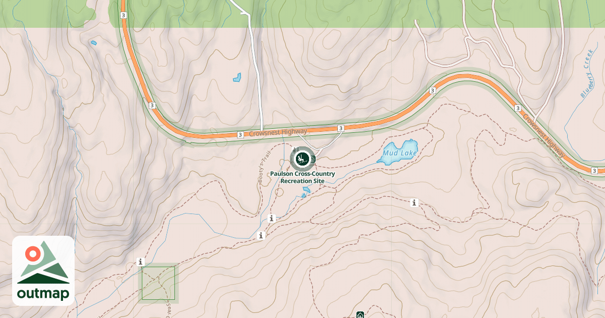 Map of Paulson Cross-Country Recreation Site