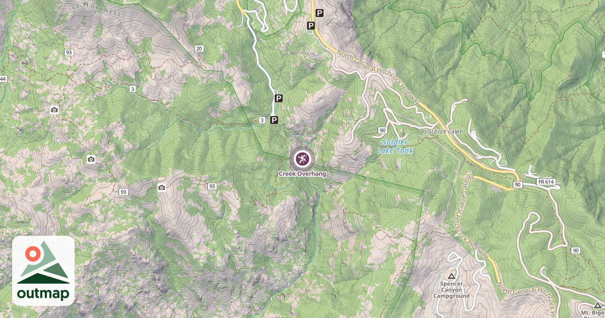 Map of Creek Overhang