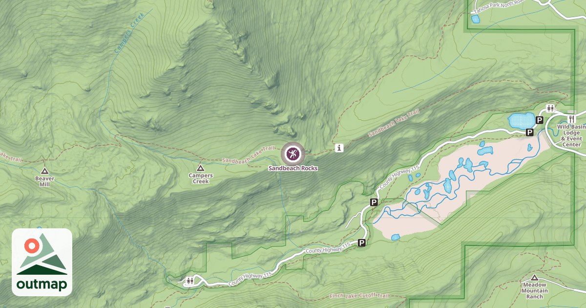 Map of Sandbeach Rocks