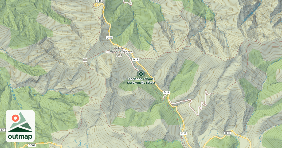 Map of Ancienne cabane Muluxeneko Etxola