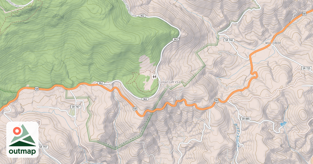 Map of Contact Left