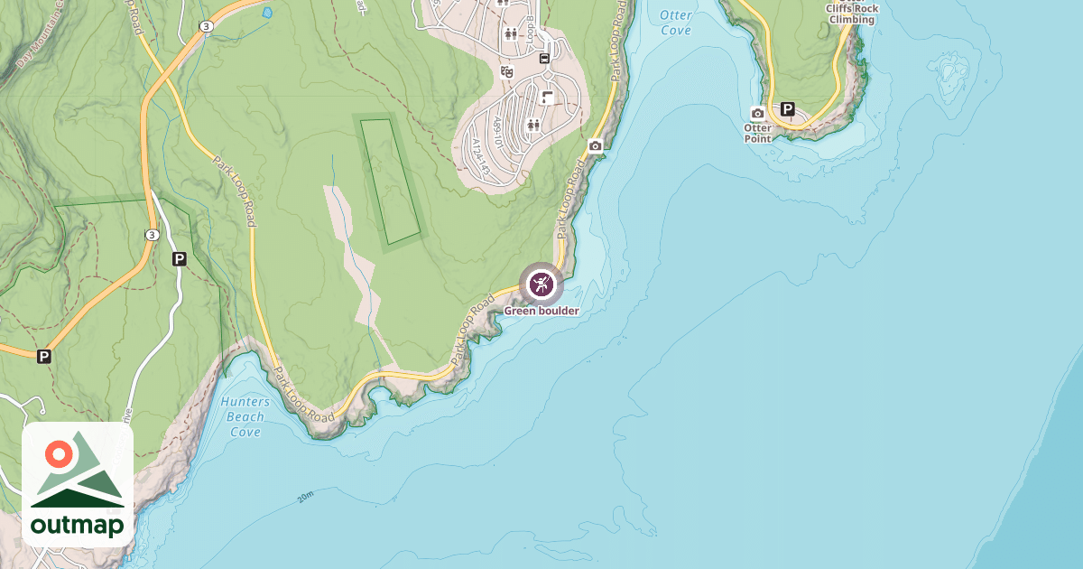 Map of Green boulder