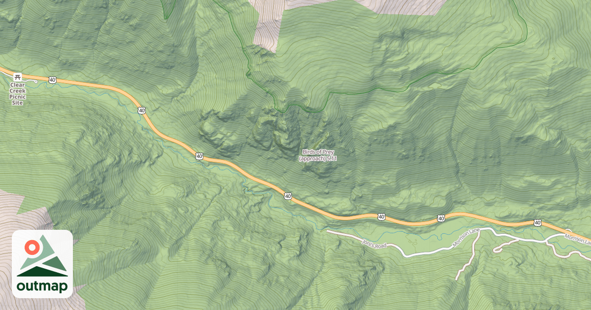 Map of Birds of Prey (approach)