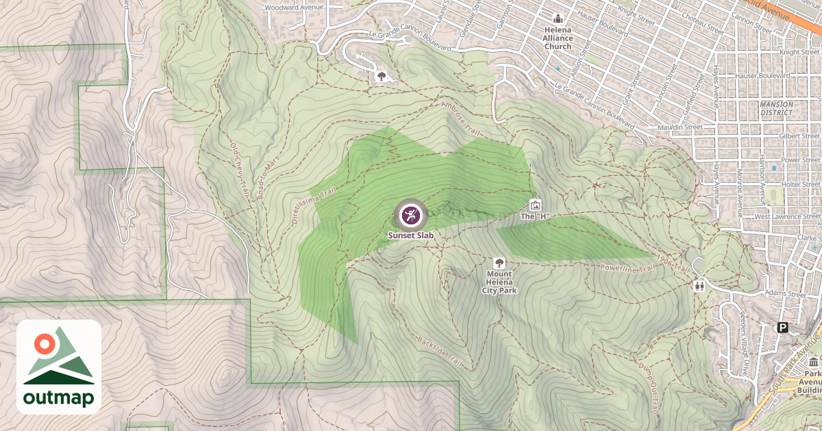 Map of Sunset Slab