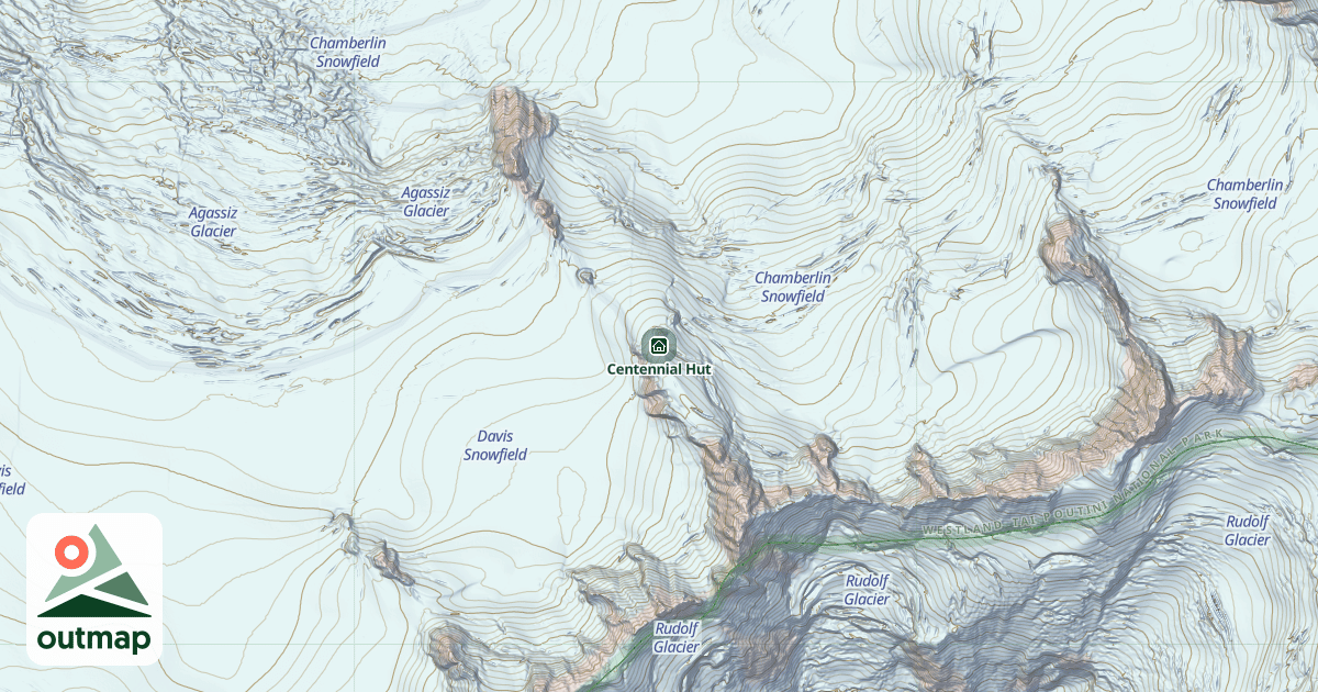 Map of Centennial Hut