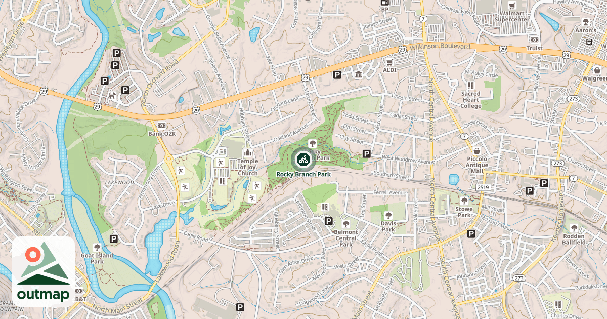 Map of Rocky Branch Park