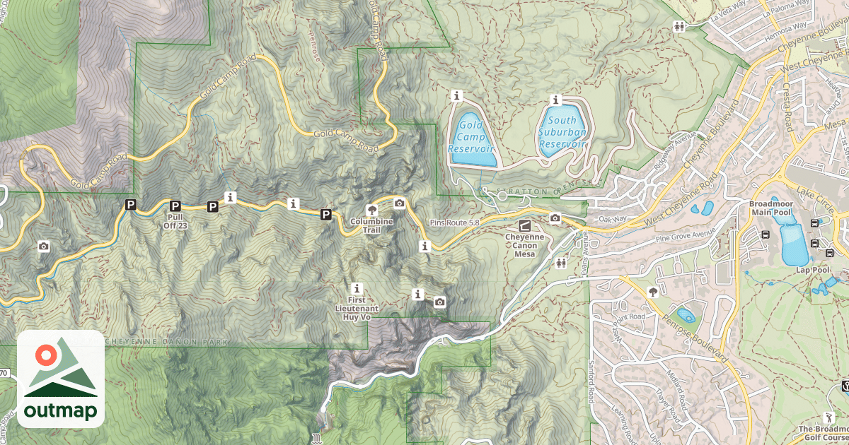 Map of Pins Route