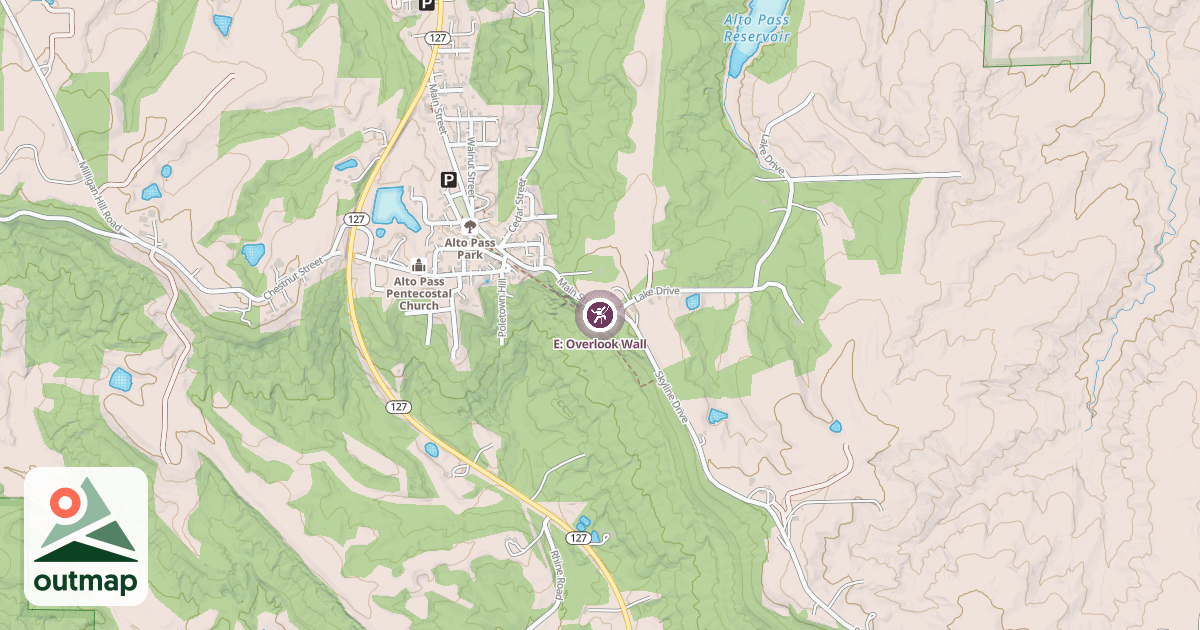 Map of E: Overlook Wall