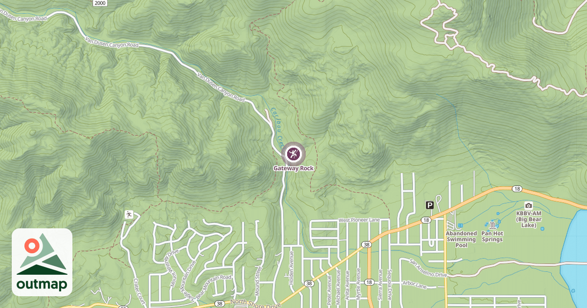 Map of Gateway Rock