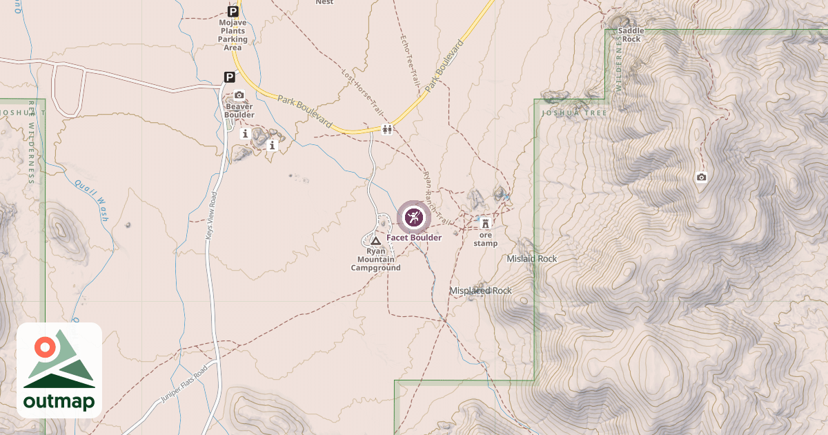 Map of Facet Boulder