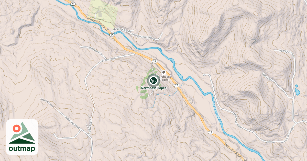 Map of Northeast Slopes