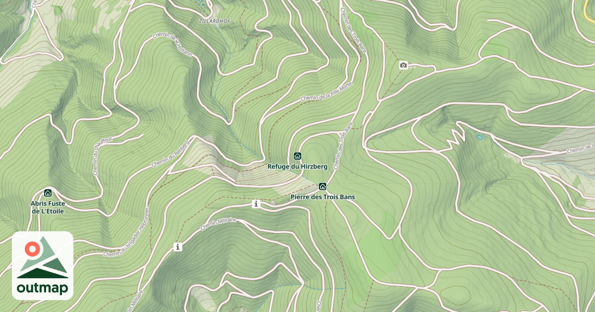 Map of Refuge du Hirzberg