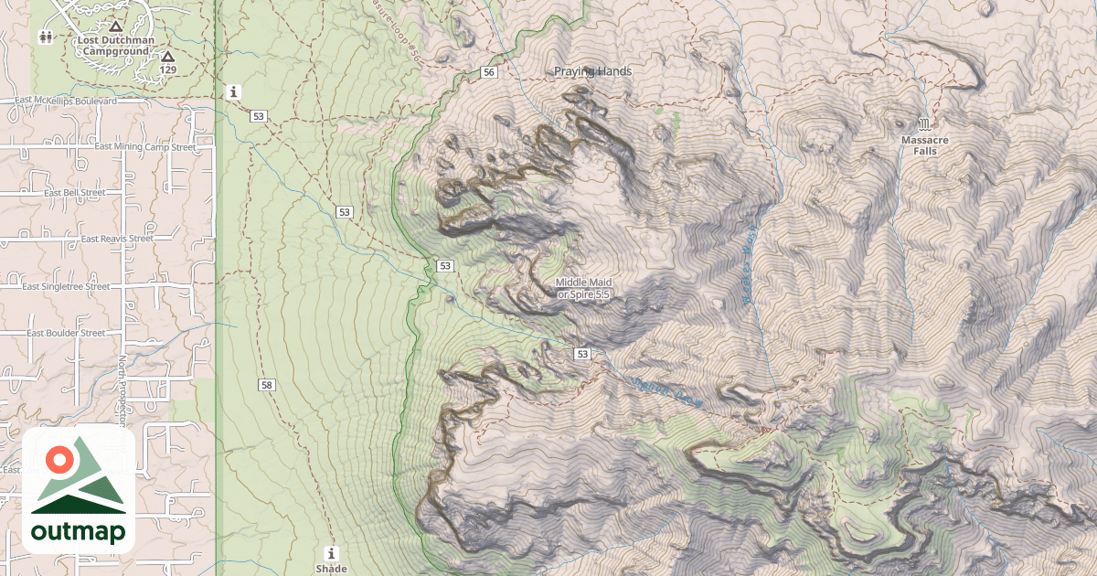 Map of Middle Maid or Spire