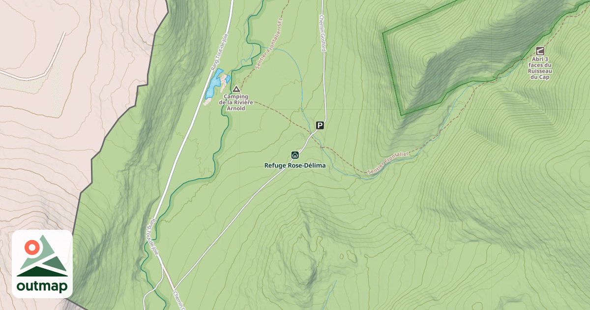 Map of Refuge Rose-Délima