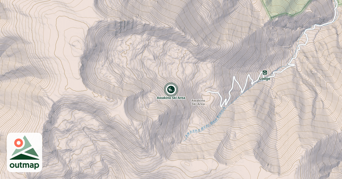 Map of Awakino Ski Area